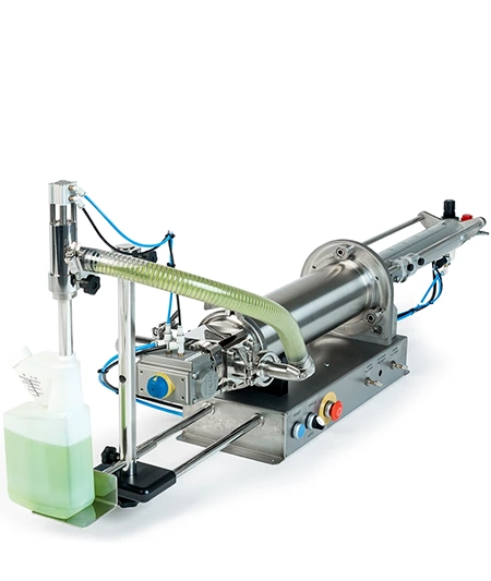 Posifill EF2500 Semi-Automatic Liquid Filling Machine - Piston Filler - Universal Filling Machine Company